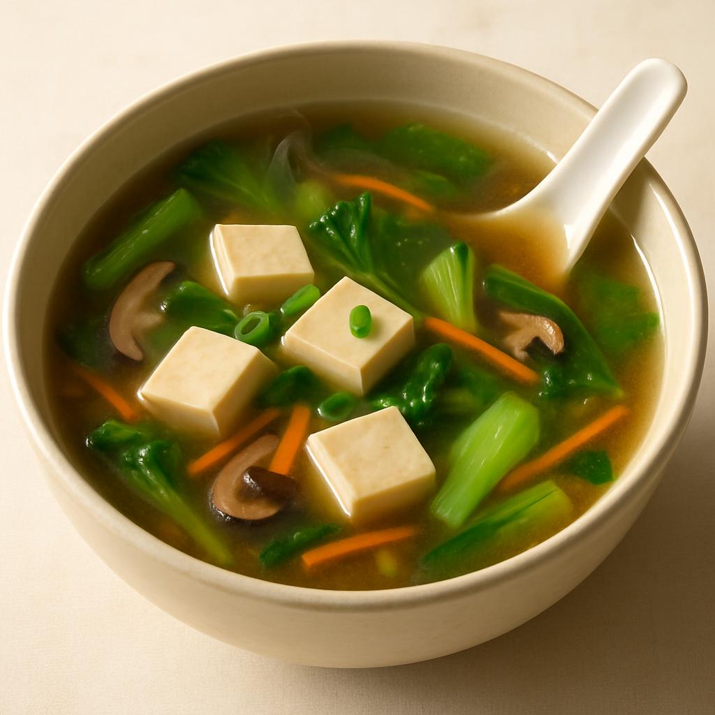 Bean Curd w. Vegetable Soup