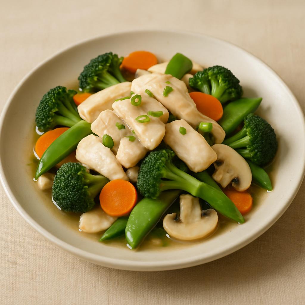 D3 Steamed Chicken w. Mixed Vegetables