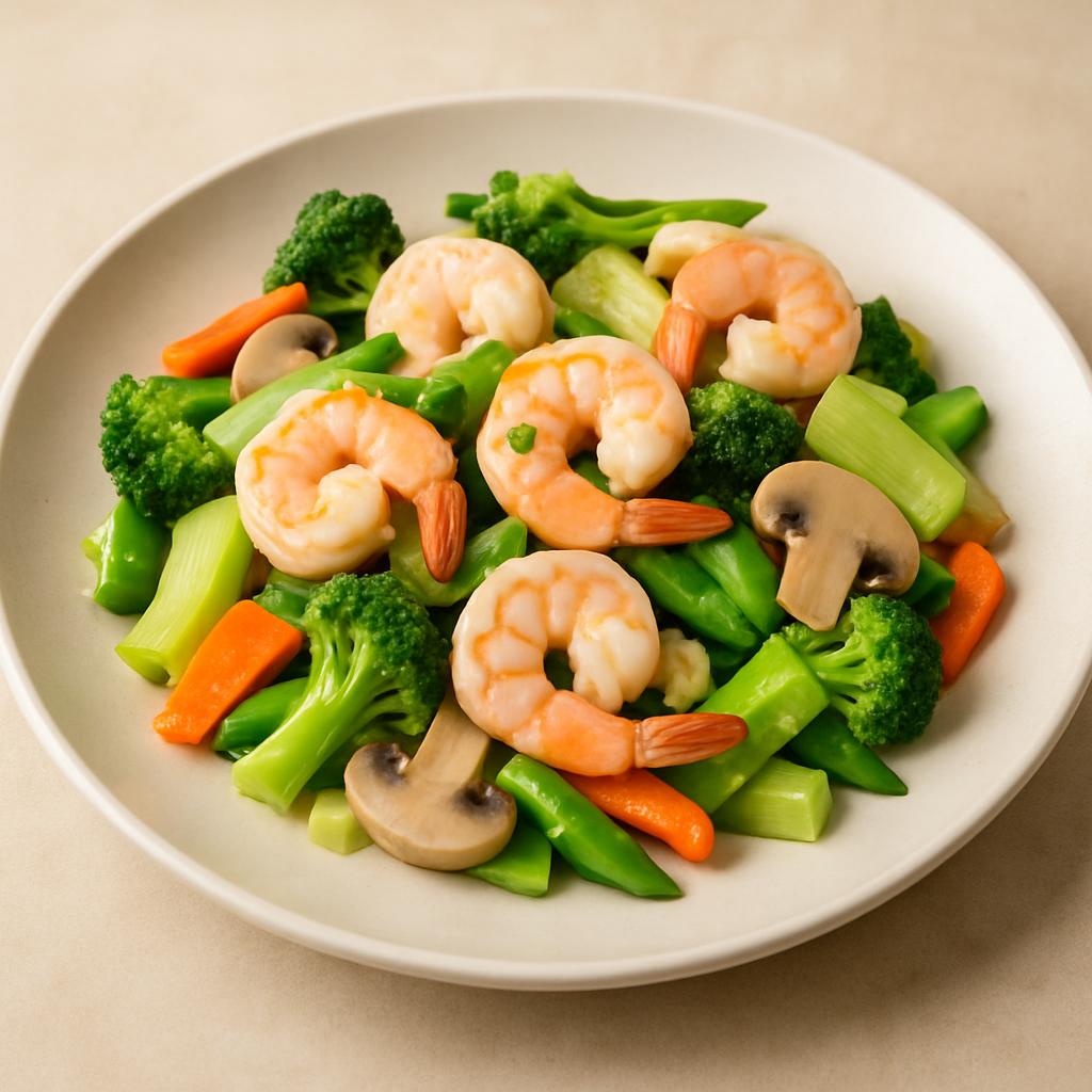 D5 Steamed Shrimp w. Mixed Vegetables